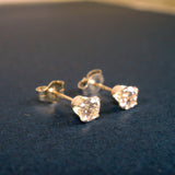  cubic zirconia stud earrings sterling silver