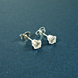  cubic zirconia stud earrings sterling silver