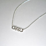  double infinity necklace sterling silver