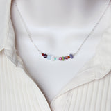 Personalized Family Birthstone Bar Necklace