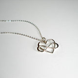 mom gift infinity heart necklace sterling silver