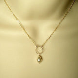 Meaningful Mom Gift: Pearl Drop Necklace, 14k Gold Filled