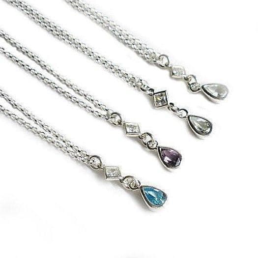 amethyst february birthstone necklace for women silver