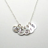 personalized initials necklace sterling silver handmade