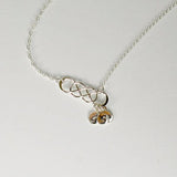 Sideways Initial Necklace Sterling Silver Handmade Personalized Jewelry