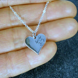 memorable mom gifts heart compass necklace silver