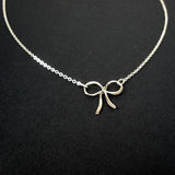 sterling silver bow necklace