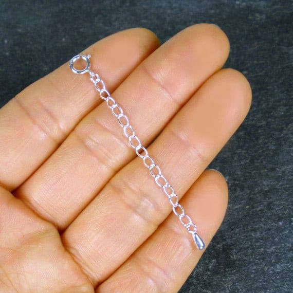 Sterling Silver Chain Extender for Necklace & Bracelet, Chain