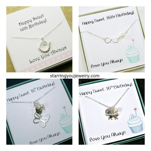 daughter jewelry necklace happy sweet 16 gifts