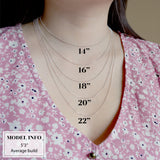 April Birth Flower Birthstone Necklace - Sterling Silver or 14k Yellow/Rose Gold-Filled