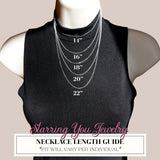 April Birth Flower Birthstone Necklace - Sterling Silver or 14k Yellow/Rose Gold-Filled