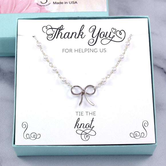 Bridesmaid Gift: Pearl Bow 