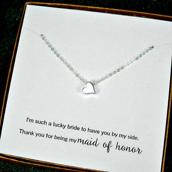 Simple bridesmaid necklaces online