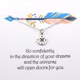 Graduation Gift: Compass Necklace, Sterling Silver