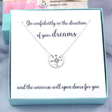 Graduation Gift - Compass Necklace, Sterling Silver