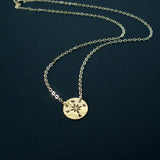 graduation gifts new job gifts silver compass necklace