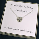 graduation gifts new job gifts silver compass necklace