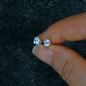 cubic zirconia stud earrings sterling silver