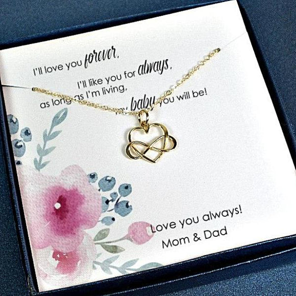 Daughter Gifts from Mom and Dad Wedding Birthday Necklace