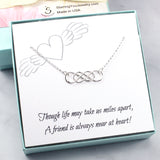 Long Distance Friend Gift - Double Infinity Necklace, Sterling Silver