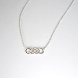 double infinity necklace simple minimal jewelry sterling silver