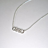 long distance friend gift infinity friendship necklace message jewelry silver