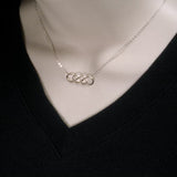 double infinity necklace simple minimal jewelry sterling silver