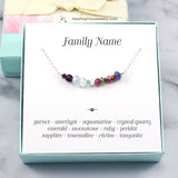 Personalized Family Birthstone Bar Necklace