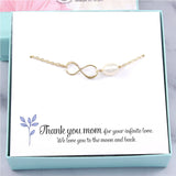 Mom Gift: Mom Infinity Bracelet, 14k Gold Filled