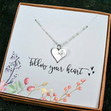 graduation new job gifts girls Heart compass necklace