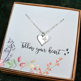 graduation new job gifts girls Heart compass necklace