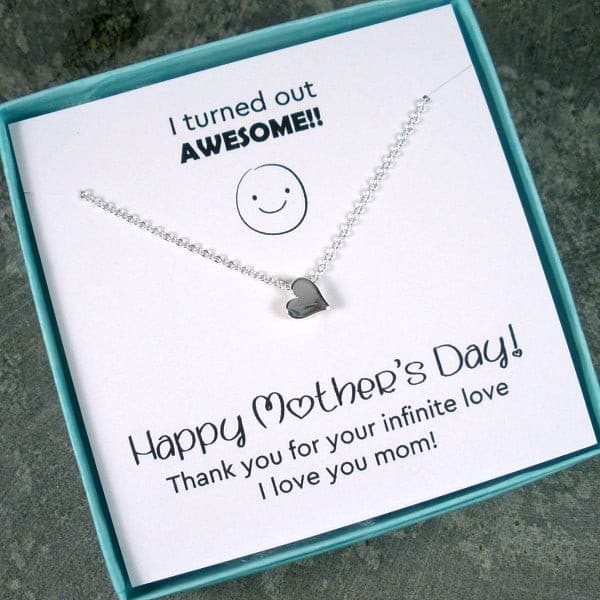 Mother's Day Gift Under $50 Memorable Message Card Jewelry