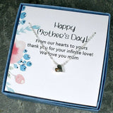 mother's day gift silver heart necklace card message jewelry