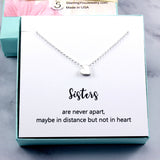 Sister Gift - Simple Heart Charm Necklace, Sterling Silver