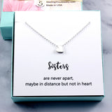 Sister Gift - Simple Heart Charm Necklace, Sterling Silver