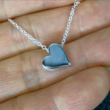 sterling silver heart necklace Valentine gift for her