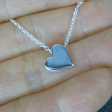 long distance mom gifts silver heart necklace