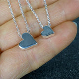 sterling silver heart necklace Valentine gift for her