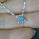 long distance mom gifts silver heart necklace