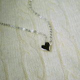 mother's day gift silver heart necklace card message jewelry