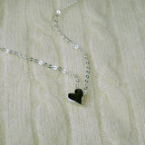 long distance mom gifts silver heart necklace