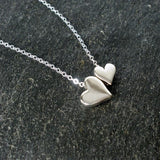 mom heart necklace gift sterling silver