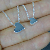 long distance mom gifts silver heart necklace