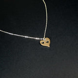 Heart Cutout Necklace, Sterling Silver