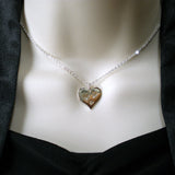 Heart Cutout Necklace, Sterling Silver