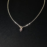 Tiny Heart Cutout Necklace, Sterling Silver