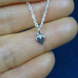 Mother Daughter Necklace Set: Heart Cutout, Sterling Silver