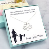Mom Gift - Infinity Heart Necklace, Sterling Silver