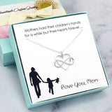 Mom Gift - Infinity Heart Necklace, Sterling Silver