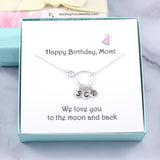 Personalized Mom Birthday Gift - Children's Initial Necklace, Sterling Silver